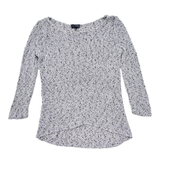 🛍️2 for $25 Sale🛍️ The Limited Open Knit Lightweight Sweater Small Black White - Picture 1 of 10